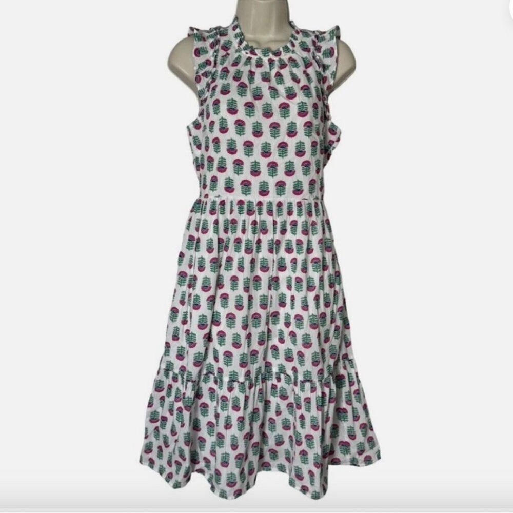 J. Crew White Floral Cotton Dress Size 12 NWT - Picture 8 of 10